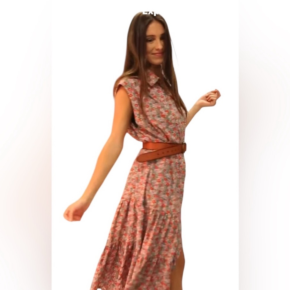 Natural Life‎ Talulah Oversized Boho Shirtdress Floral Maxi Multicolor Sz L/XL